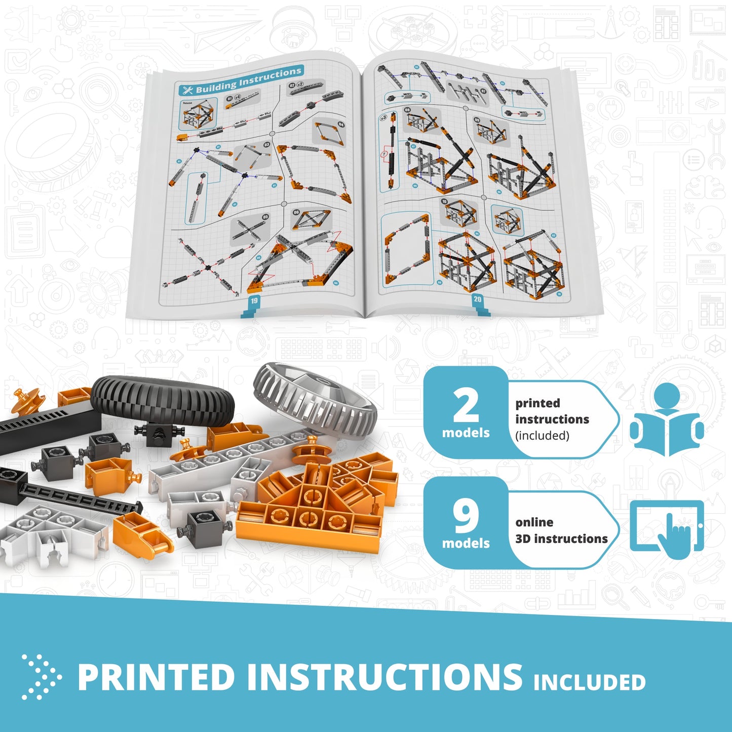 Engino Discovering STEM Architecture Set – Bauen Sie den Eiffelturm und die Sydney Bridge: Technisches Spielzeug für Kinder ab 9 Jahren (11 Modelle zum Bauen)