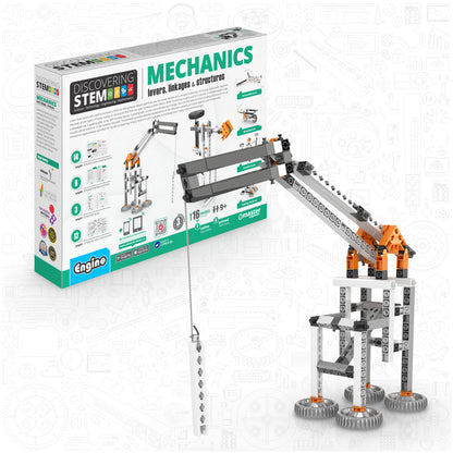 Engino Discovering STEM Mechanics Set – Hebel, Gestänge und Strukturen: Bauspielzeug für Kinder ab 9 Jahren (16 Modelle zum Bauen)