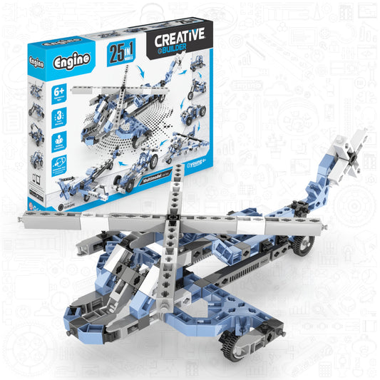 Engino Creative Builder: 25 Multimodel Set- STEM Engineering Toys for Kids Ages 6+ (25 Models to Build)