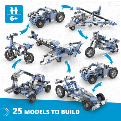 Engino Creative Builder: 25-teiliges Multimodell-Set – STEM-Technikspielzeug für Kinder ab 6 Jahren (25 Modelle zum Bauen)