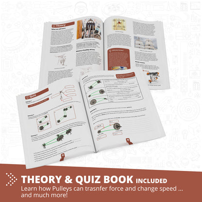 Engino Discovering STEM Mechanics Flaschenzug-Set – Konstruktionsspielzeug für Kinder ab 9 Jahren (8 Modelle zum Bauen)