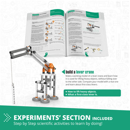 Engino Discovering STEM Mechanics Set – Hebel, Gestänge und Strukturen: Bauspielzeug für Kinder ab 9 Jahren (16 Modelle zum Bauen)