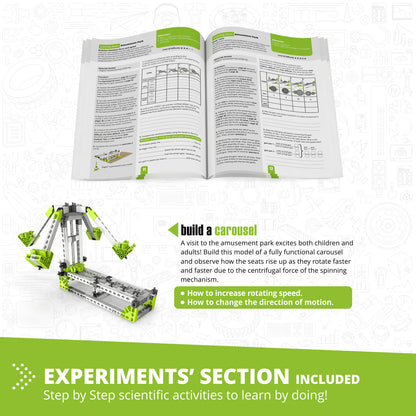 Engino Discovering STEM Amusement Park Set – Bauen Sie das London Eye, das Karussell und mehr: STEM-Spielzeug für Kinder ab 9 Jahren (8 Modelle zum Bauen)