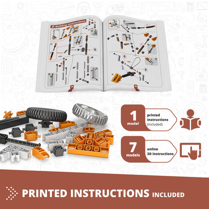 Engino Discovering STEM Mechanics Flaschenzug-Set – Konstruktionsspielzeug für Kinder ab 9 Jahren (8 Modelle zum Bauen)