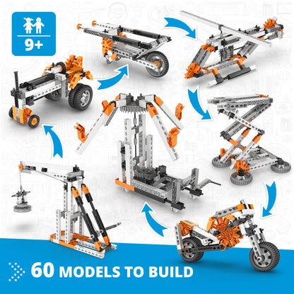 Engino Simple Machines Set, Bausatz für junge Erfinder, MINT-Projekte für Kinder ab 9 Jahren