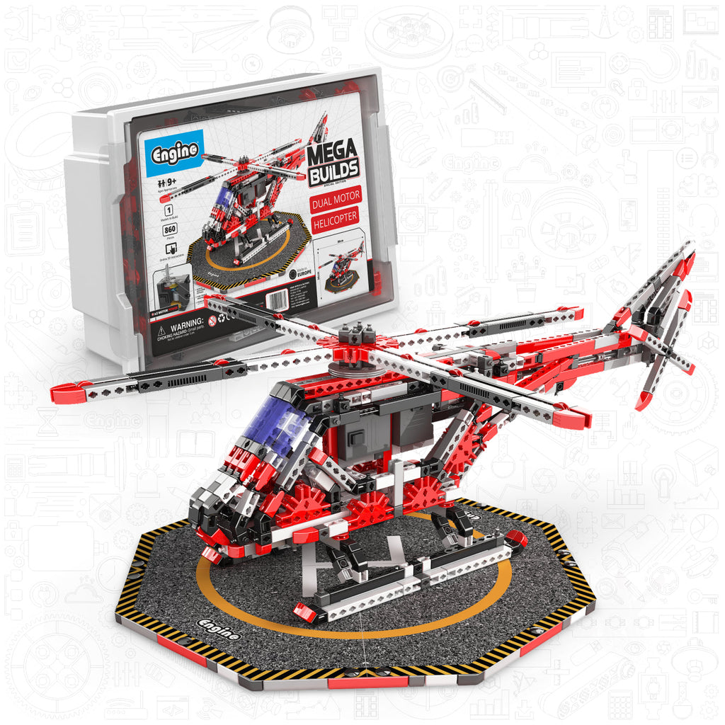 MEGA BUILDS: Dual motor Helicopter (in plastic tub with 3D interactive instructions App)