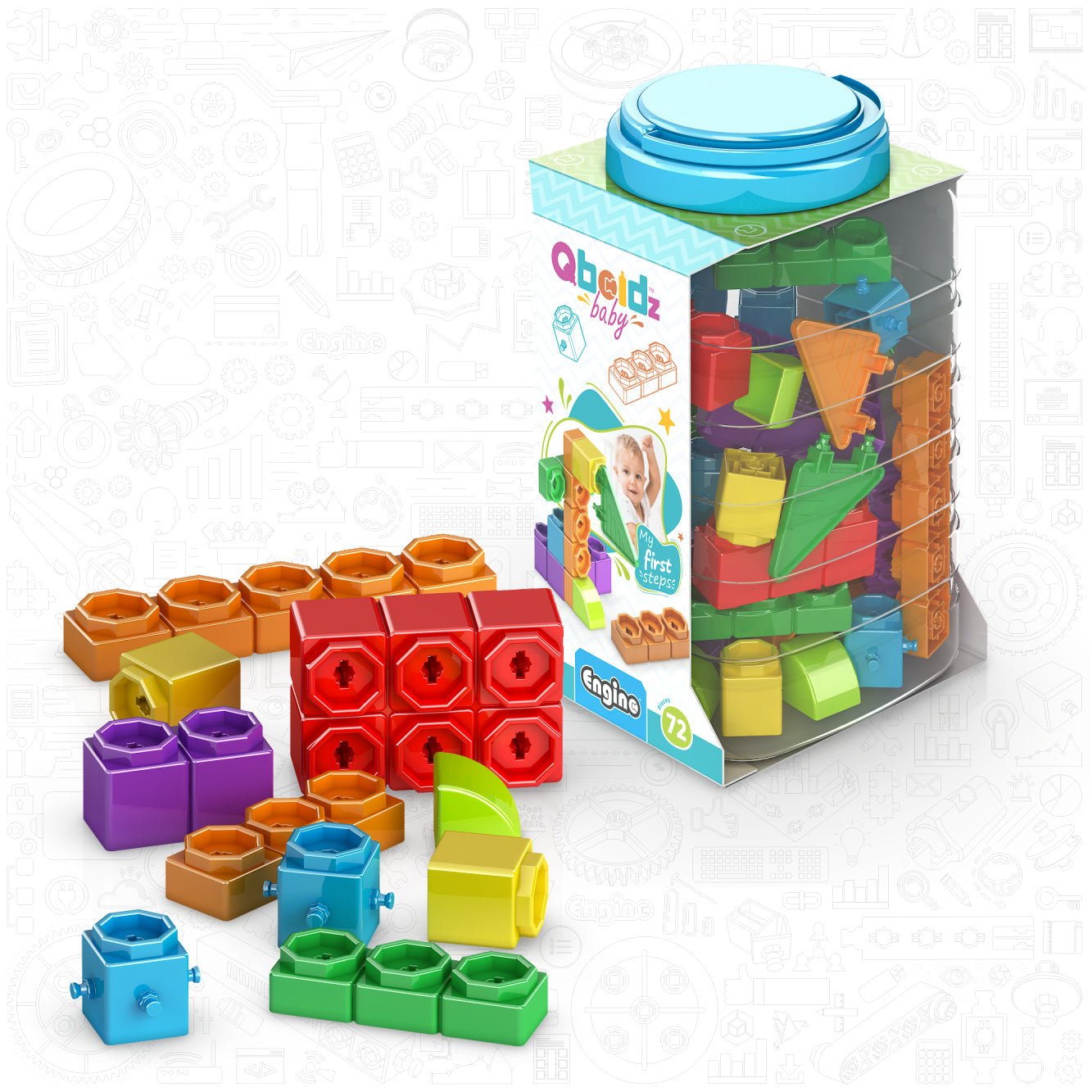 MY FIRST STEPS - LARGE SET (in plastic tub)